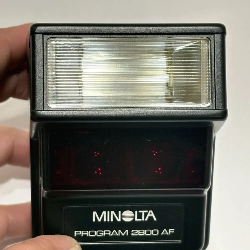 Vintage Minolta Maxxum Flash 2800AF Electronic Flash Camera Accessories
